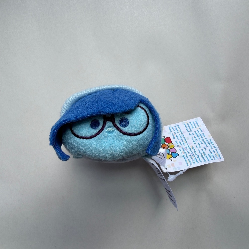 Disney Tsum Tsum Inside Out Sadness Mini Plush Blue Stackable Toy NWT #04128